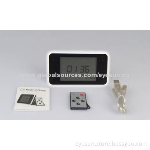 Touch Key and Remote Control Camera Clock with 1,080P/Intelligent/Calendar